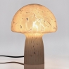 Lampada da tavolo moderna in vetro trasparente lavorato 20x25,5 Carysa Saldi