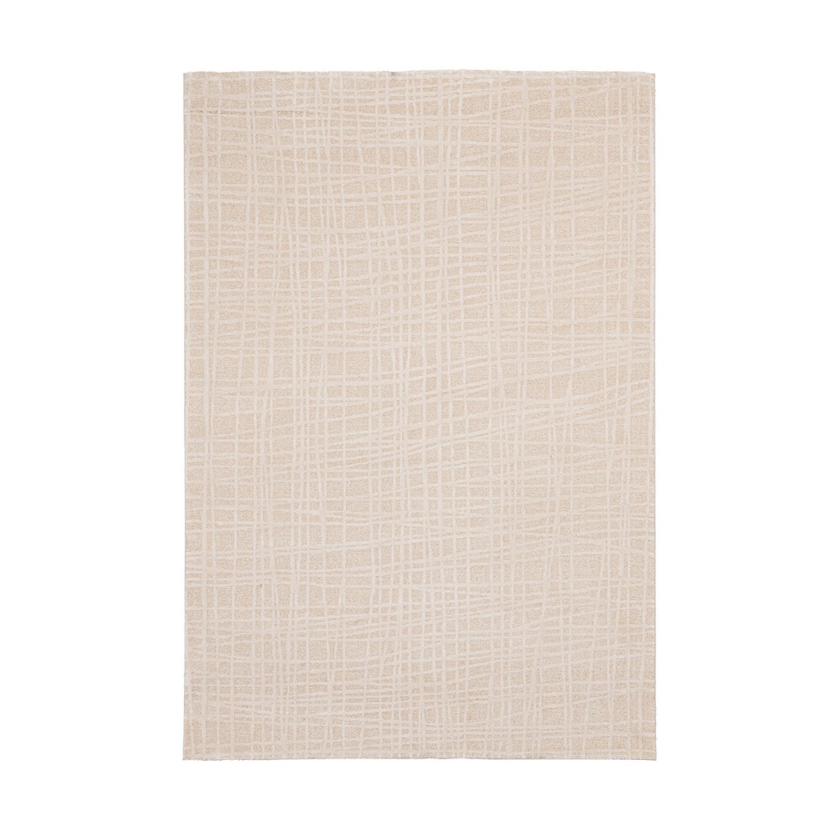 Tappeto per salotto moderno rettangolare beige crema 200x290cm Tania Promozione