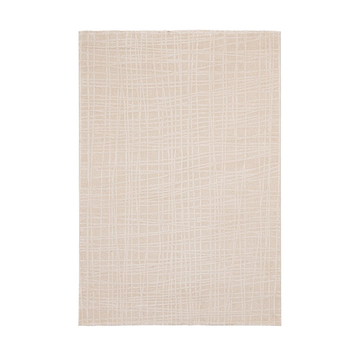 Tappeto per salotto moderno rettangolare beige crema 200x290cm Tania