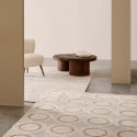 Tappeto rettangolare 160x230 per salotto con fantasia a cerchi Zina Vendita