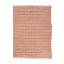 Tappeto da salotto 160x230cm fatto a mano in iuta e cotone rosa Ruanda Promozione