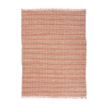 Tappeto da salotto 160x230cm fatto a mano in iuta e cotone rosa Ruanda Promozione