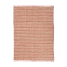 Tappeto da salotto 160x230cm fatto a mano in iuta e cotone rosa Ruanda Promozione