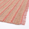 Tappeto da salotto 160x230cm fatto a mano in iuta e cotone rosa Ruanda Saldi