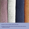 Set 2 asciugamani bagno viso in spugna di cotone 110x60 e 60x40 Denver 