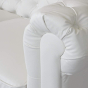 Divano in Similpelle 2 posti Capitonné Chesterfield Design 
