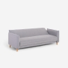 Divano letto 3 posti reclinabile clic clac in tessuto beige Gamma Offerta