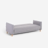 Divano letto 3 posti reclinabile clic clac in tessuto beige Gamma Vendita