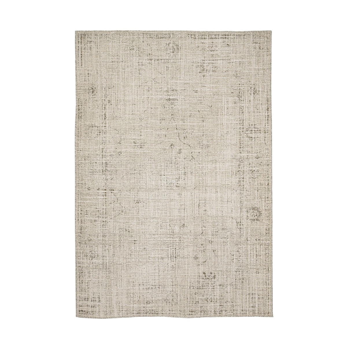 Tappeto da salotto cucina 200x290cm beige in viscosa e lana Arena Promozione
