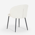 Sedia moderna per sala da pranzo e cucina in tessuto di design Kadim Saldi