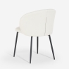 Sedia moderna per sala da pranzo e cucina in tessuto di design Kadim Saldi
