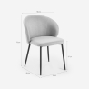 Sedia moderna per sala da pranzo e cucina in tessuto di design Kadim Costo