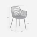 Sedia da cucina moderna di design in polipropilene con braccioli Vetra 