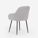 Sedia poltroncina moderna in tessuto imbottita con braccioli Rikku Vendita