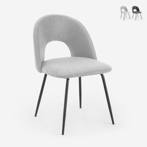 Sedia elegante imbottita in tessuto per soggiorno sala da pranzo Sarwa Promozione
