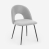 Sedia elegante imbottita in tessuto per soggiorno sala da pranzo Sarwa Sconti