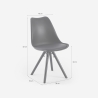Sedia moderna per sala da pranzo e cucina stile nordico Dorva Modello