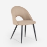 Sedia imbottita elegante di design per cucina e sala da pranzo Jarla Stock