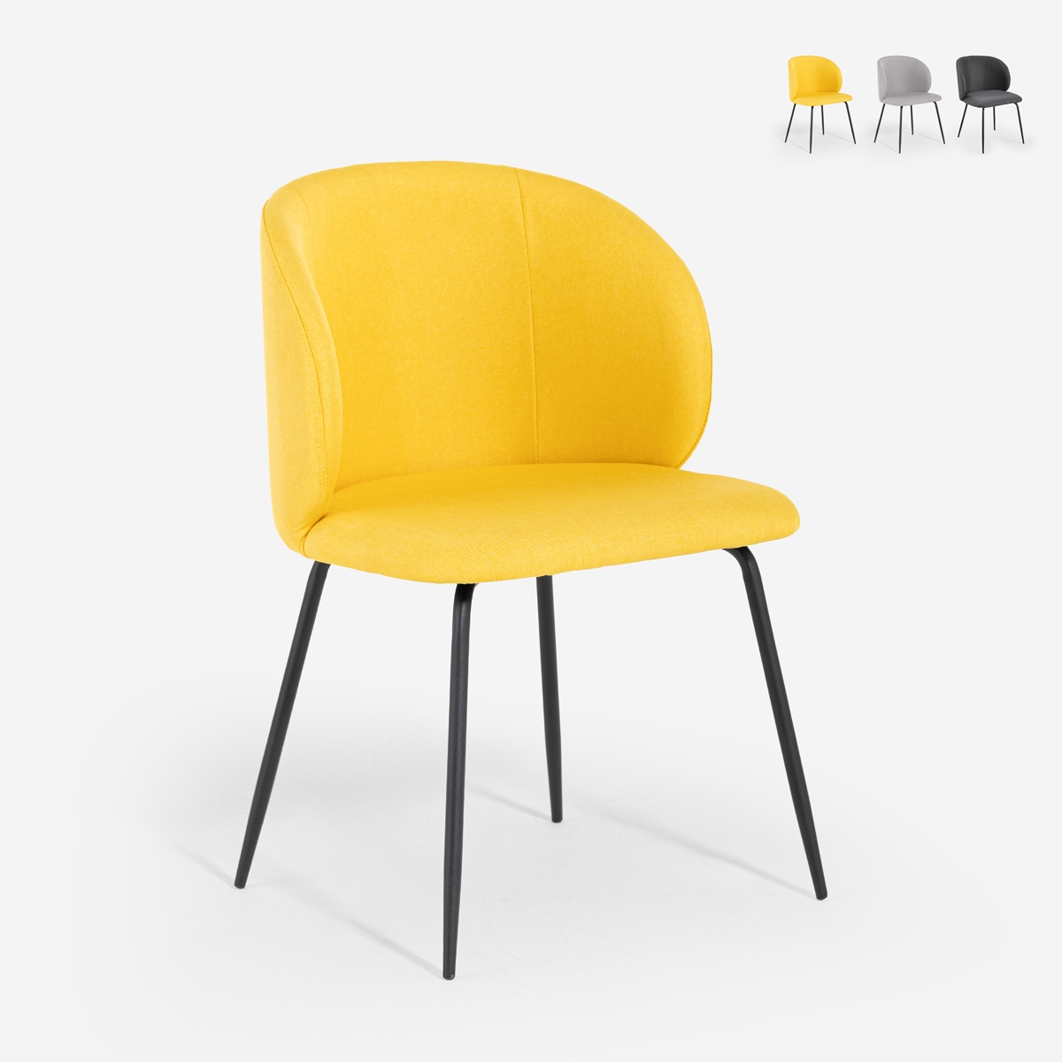 Sedia imbottita elegante in tessuto per cucina e sala da pranzo Kasva Promozione Sedia imbottita elegante in tessuto per cucina e sala da pranzo Kasva Promozione