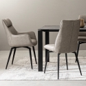 Tappeto salotto 155x230cm moderno ciniglia poliestere grigio argento Suri Catalogo
