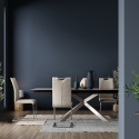Tappeto da salotto moderno 160x230cm blue beige in viscosa lana Arena Modello