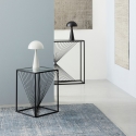Tappeto da salotto moderno 160x230cm blue beige in viscosa lana Arena Saldi