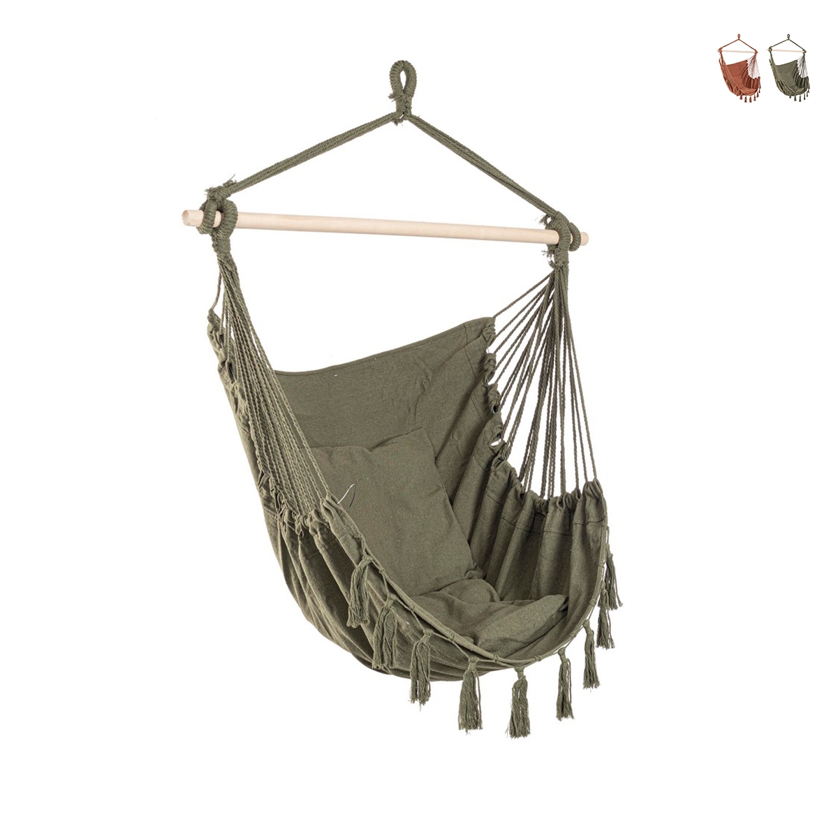 Amaca da giardino seduta in tessuto con cuscino 100x130cm Juan Promozione