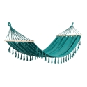 Amaca da giardino stile boho chic in cotone e legno 200x100cm Juan Modello