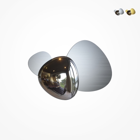 Lampada a muro LED applique moderna in metallo opaco e lucido Jack-Stone Promozione