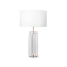 Lampada da tavolo elegante vetro trasparente paralume tessuto Maytoni Muse Costo