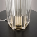 Lampada da tavolo elegante vetro trasparente paralume tessuto Maytoni Muse 