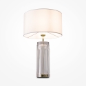 Lampada da tavolo elegante vetro trasparente paralume tessuto Maytoni Muse 