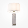 Lampada da tavolo elegante vetro trasparente paralume tessuto Maytoni Muse 