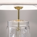 Lampada da tavolo elegante vetro trasparente paralume tessuto Maytoni Muse 