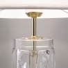 Lampada da tavolo elegante vetro trasparente paralume tessuto Maytoni Muse 