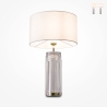 Lampada da tavolo elegante vetro trasparente paralume tessuto Maytoni Muse Offerta