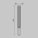 Lampione LED per esterno paletto design moderno 200x11cm Maytoni Elbe Stock
