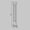 Lampada LED design minimal paletto per esterno 150x20cm Maytoni Bonn Stock