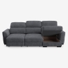 Divano letto 3 posti estraibile con penisola contenitore destra Nuro Stock