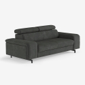 Divano 3 posti design moderno con poggiatesta regolabile Rouna Vendita