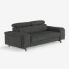Divano 3 posti design moderno con poggiatesta regolabile Rouna Vendita