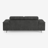 Divano 3 posti design moderno con poggiatesta regolabile Rouna Saldi