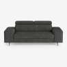 Divano 3 posti design moderno con poggiatesta regolabile Rouna Offerta