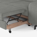 Divano letto estraibile 3 posti con penisola contenitore sinistra Vika Catalogo