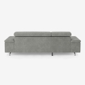 Divano letto estraibile 3 posti con penisola contenitore sinistra Vika Stock