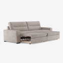 Divano letto 2 posti estraibile moderno 274x97cm Rali Vendita