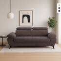 Divano 3 posti moderno di design con poggiatesta regolabile Kira Offerta