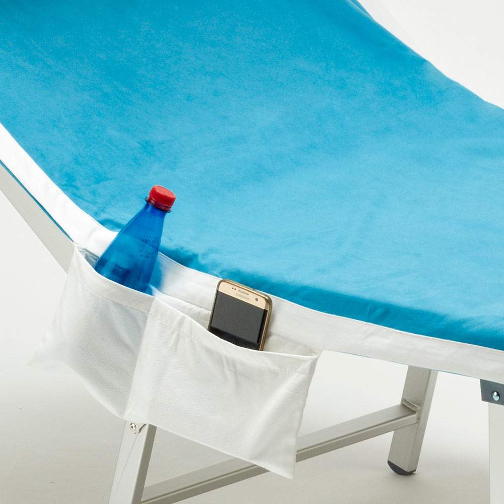 Teli asciugamani spiaggia sdraio lettino prendisole con tasca