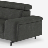 Divano 3 posti design moderno con poggiatesta regolabile Rouna Sconti