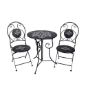 Set tavolo 2 sedie pieghevoli da esterno in ferro nero Pausa Perfetta Promozione